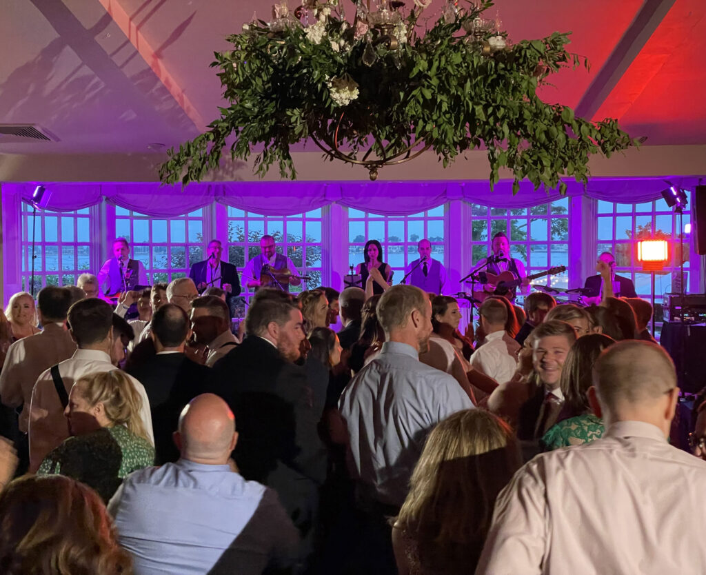 Live Wedding Band performing at a wedding